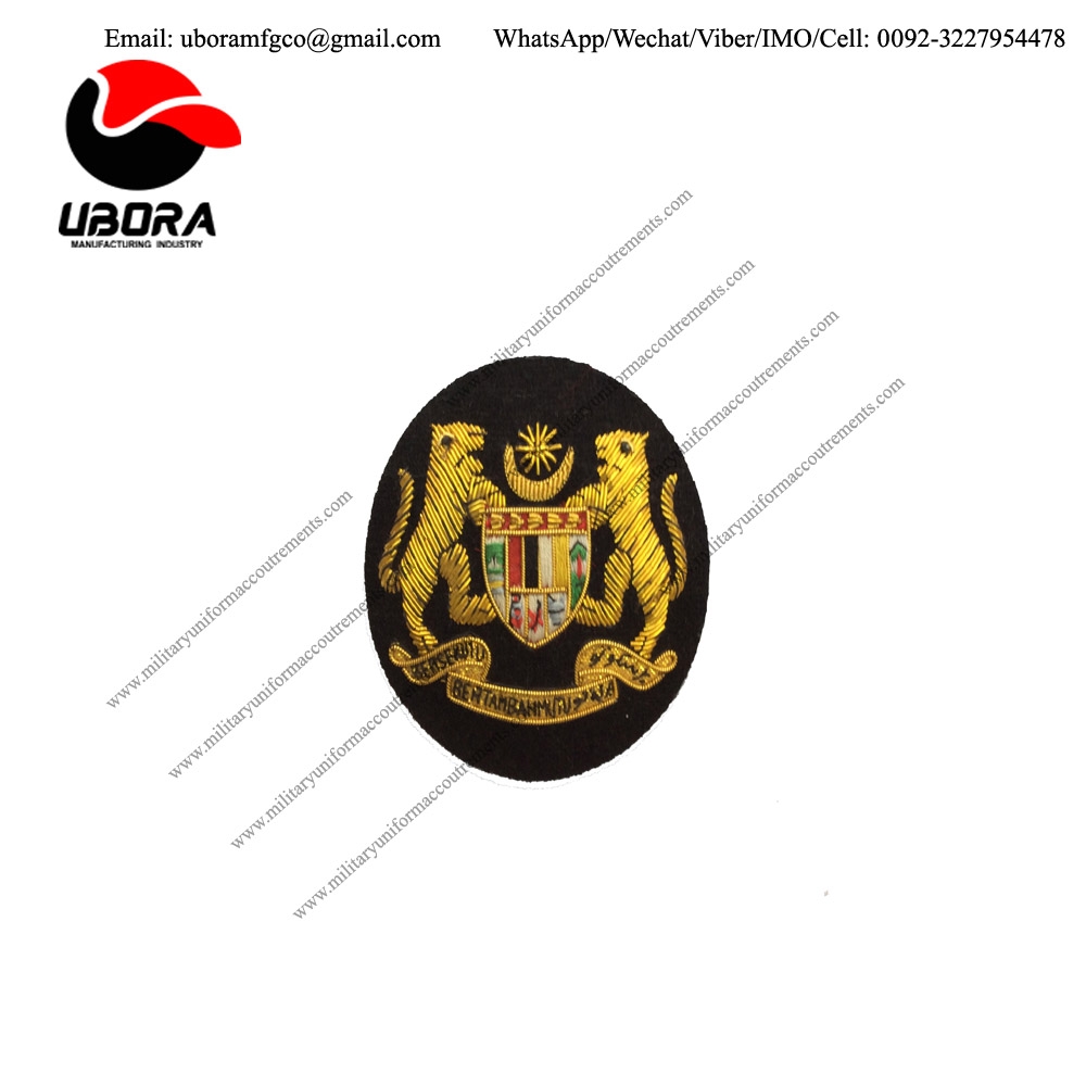 hand embroidery bullion wire badges supplier ubora